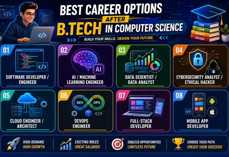 Best Career Options After B.Tech in Computer Science