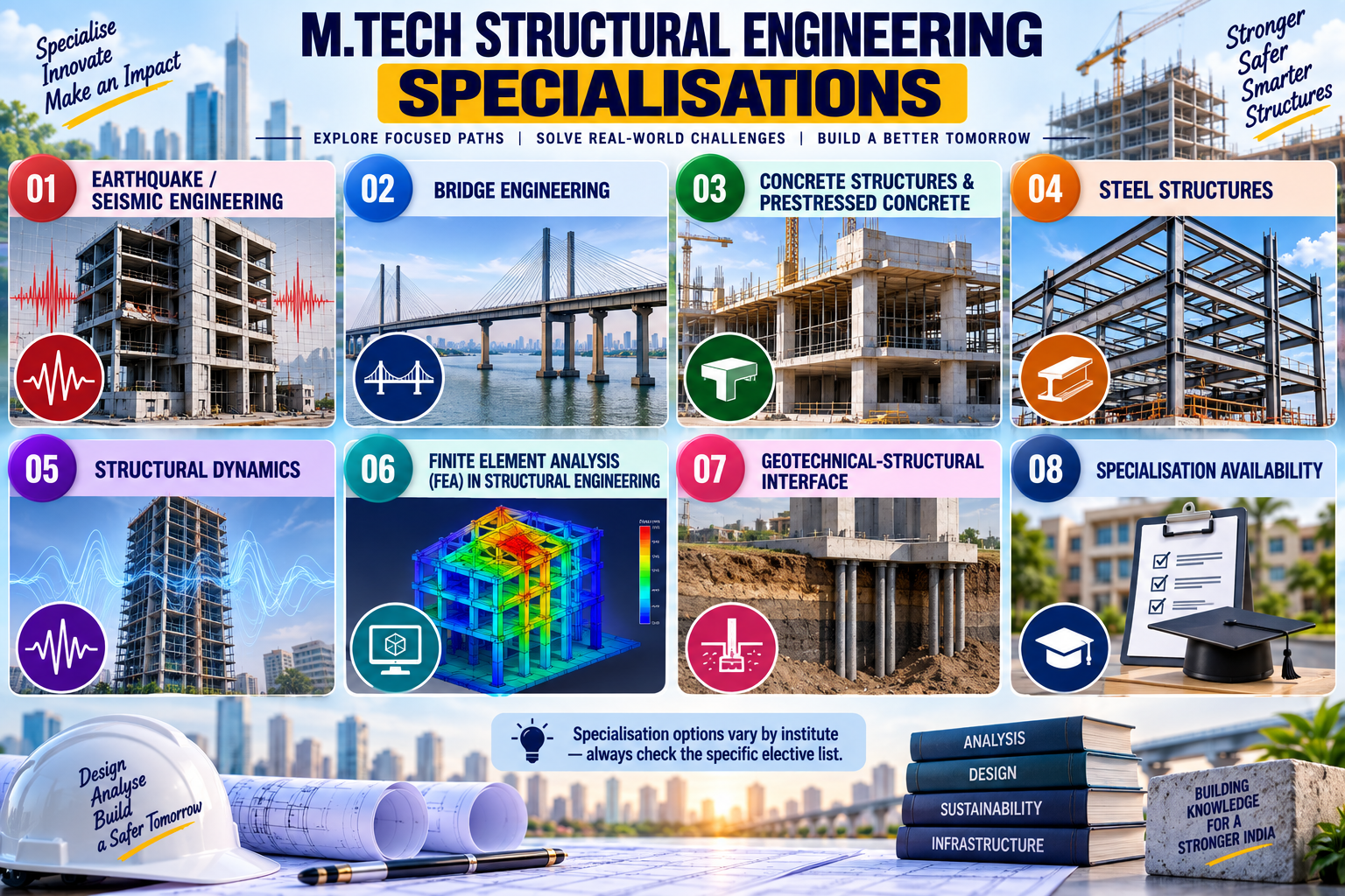 M.Tech Structural Engineering Specialisations