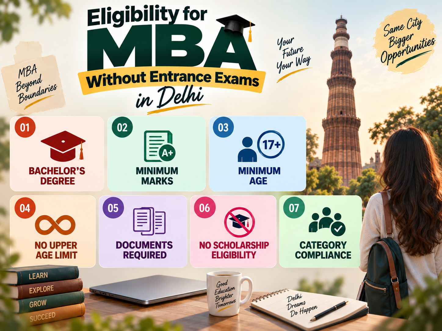 Eligibility for MBA Without Entrance Exams in Delhi