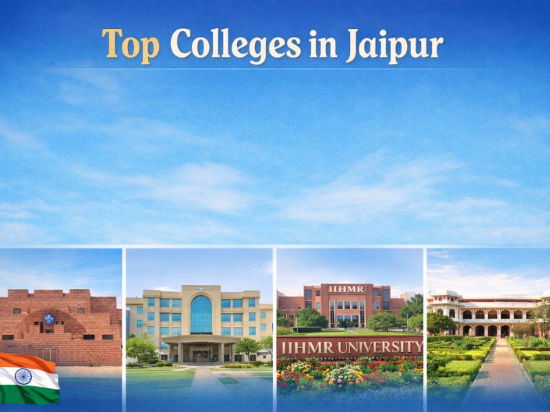 Top colleges in Jaipur showcasing modern campus buildings and educational infrastructure in Rajasthan