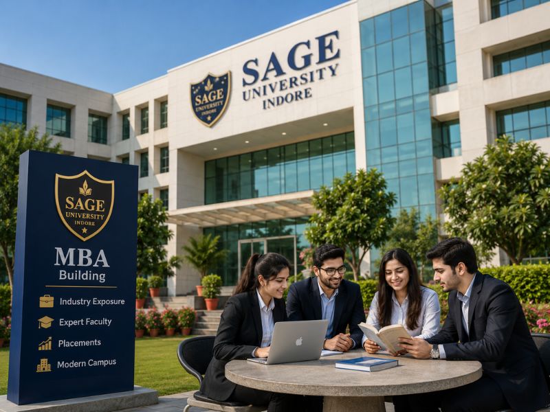 SAGE University Indore, MBA Admissions, Management Courses, Business Schools, MBA Fees 2026, Higher Education India, Indore Colleges