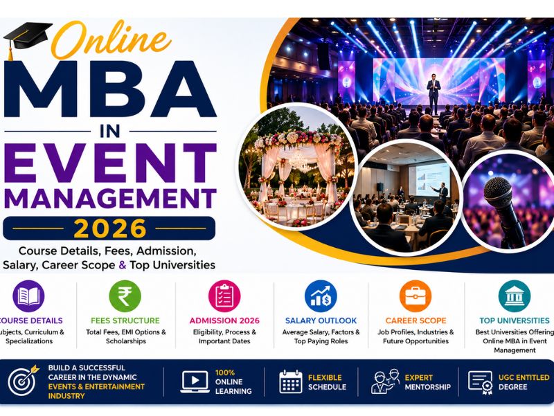 Online MBA in Event Management 2026 – Course Details, Fees, Admission Process, Salary, Career Scope and Top Universities