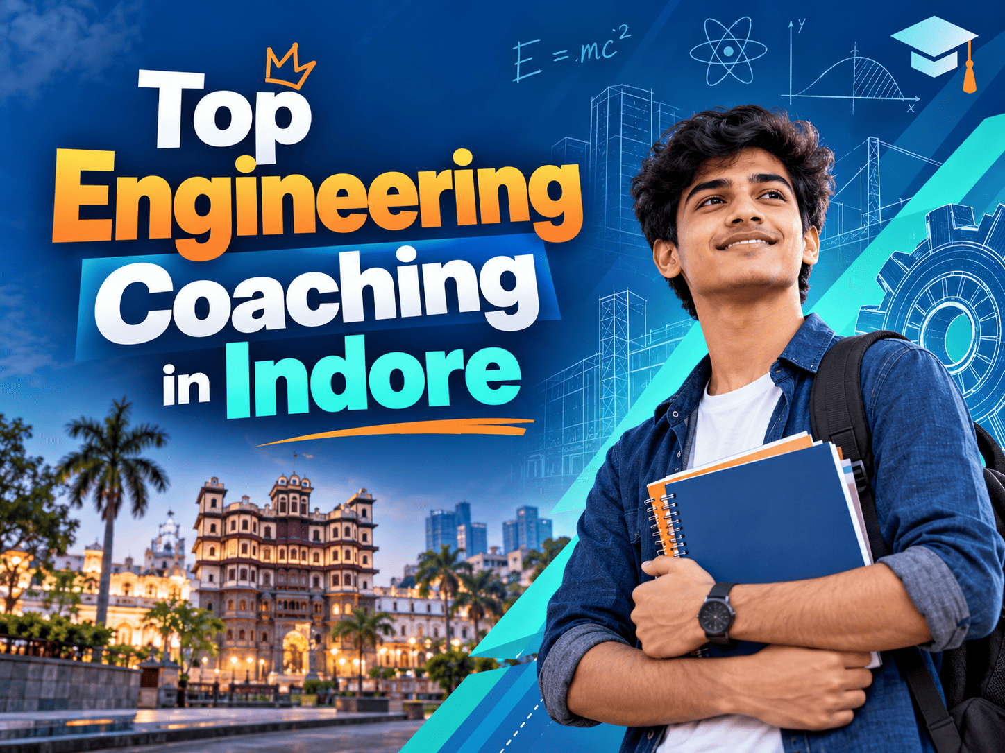 Engineering aspirants studying in a modern classroom at a top IIT JEE coaching institute in Indore