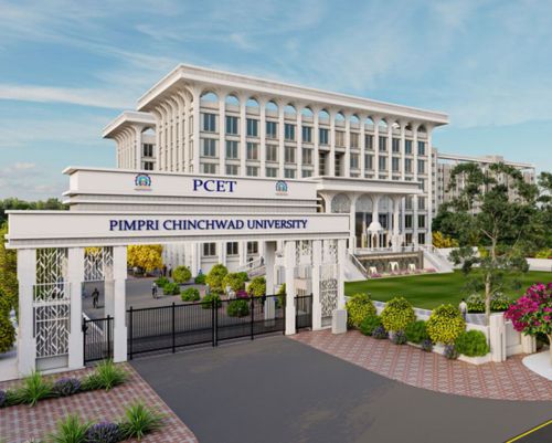 Pimpri Chinchwad University (PCU) Pune Main Campus Building and Grand Entrance Gate under PCET Trust.